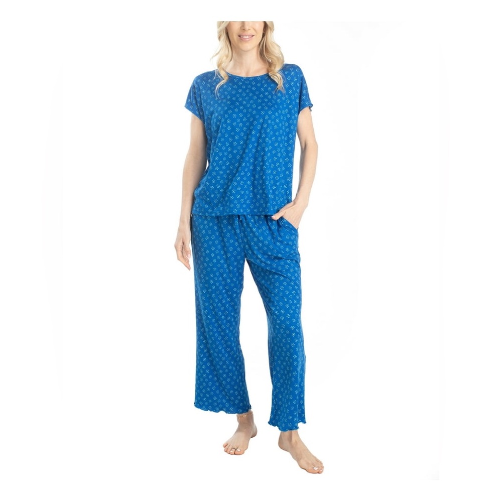 HANES silky knit pajama set